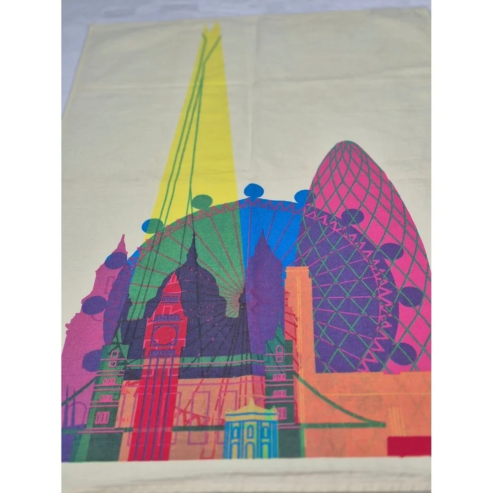 Tate Tea Towel London Landmarks White Cotton Museum Souvenir